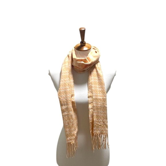Houndstooth Print Scarf Peach One Size - Picture 2 of 10